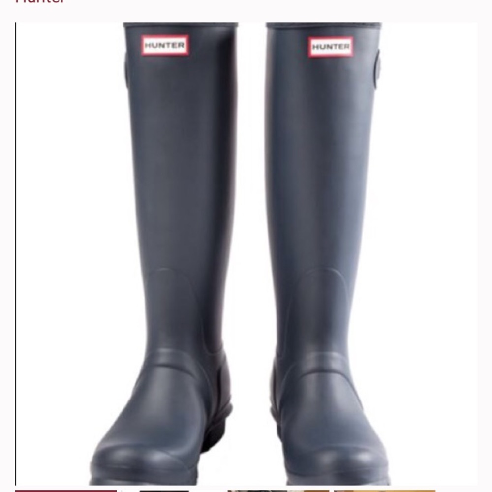 Hunter Size 8 Tall (Navy) Rainboot